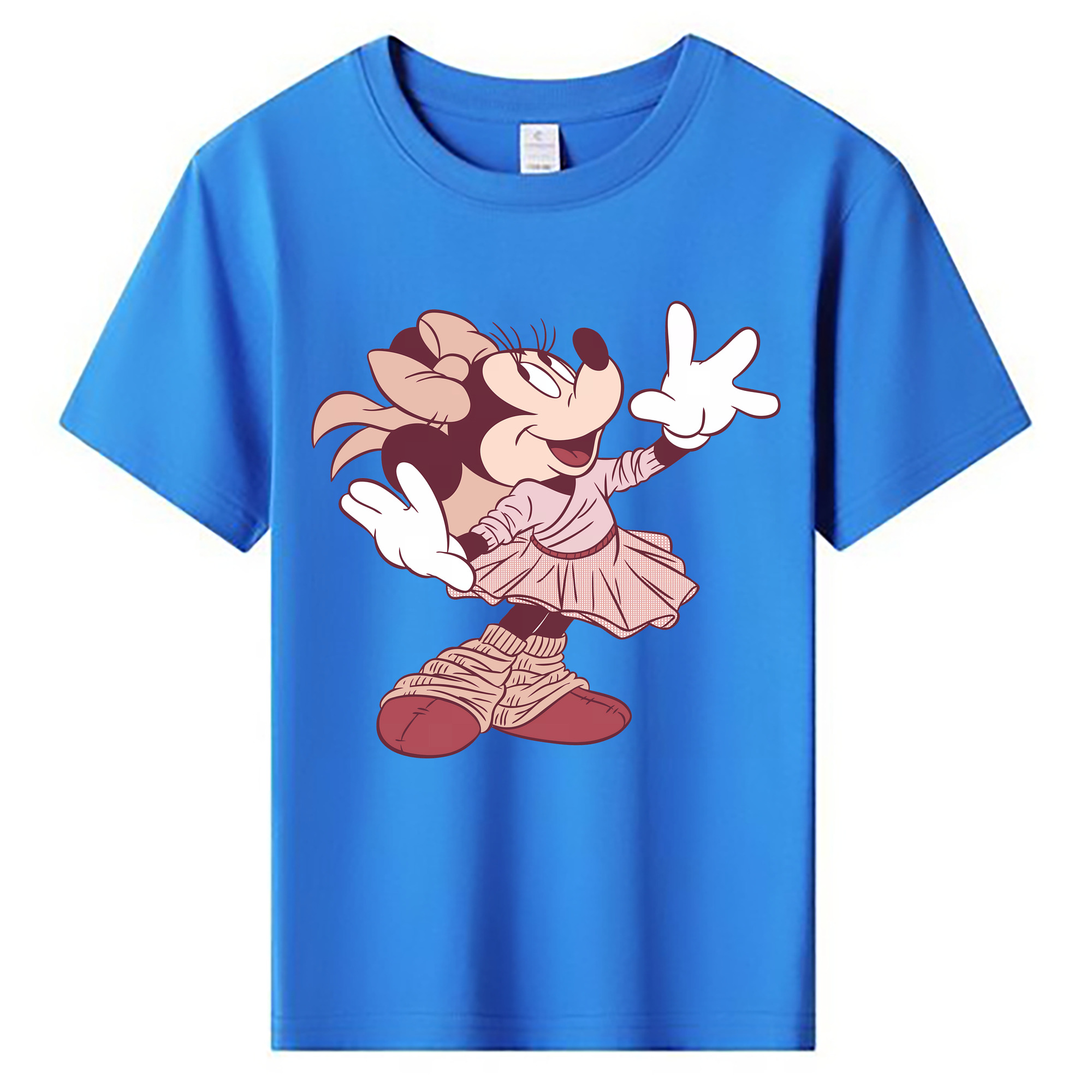 （画像用） ミッキーマウス Mickey Mouse 綿100％キッズTシャツ（フロントプリント）